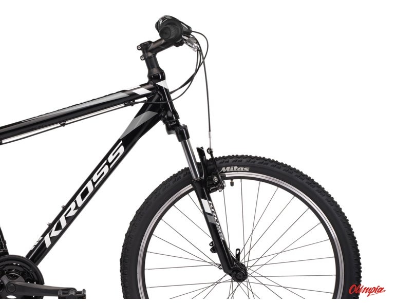 Rower Kross Hexagon 26 czarny/biały/grafitowy połysk 2021 Rowery