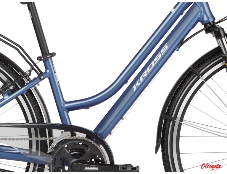 Rower Kross Trans 2.0 SR niebieski/biały połysk 2022 Rowery Kross