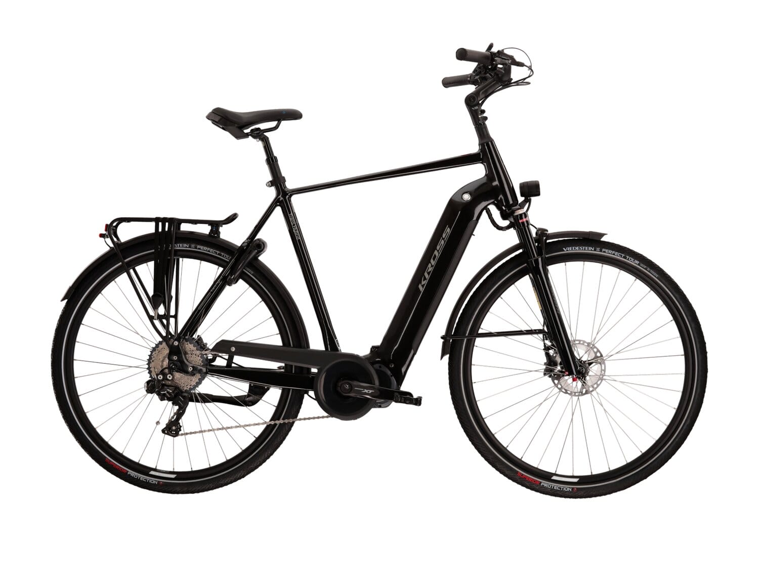 Rower elektryczny Kross Trans Hybrid Prestige 630 czarny połysk 2022